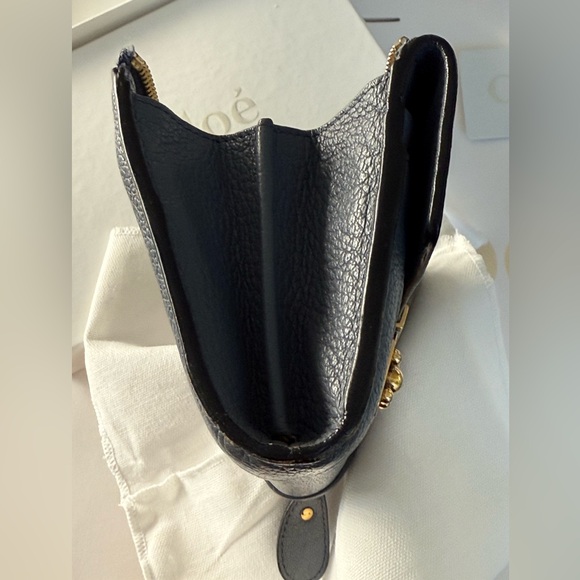 Chloe Long Wallet Leather  L Shape Zipper Turn Lock - Picture 10 of 16